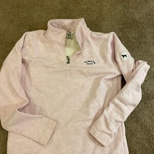 The Black Dog Light Pink Half-Zip Sweatshirt